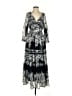 Vineet Bahl 100% Polyester Paisley Black Casual Dress Size S - photo 1
