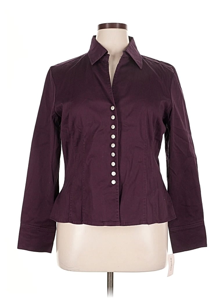 Pre-owned Dressbarn Blazer Jacket In Purple