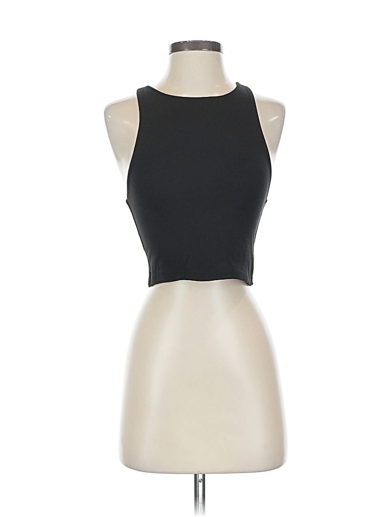 Pre-owned Sincerely Jules Tank Top Black Halter Neckline Tops