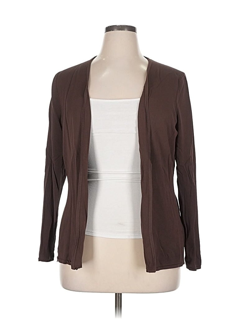 Pre-owned Talbots Cardigan Sweater In Brown