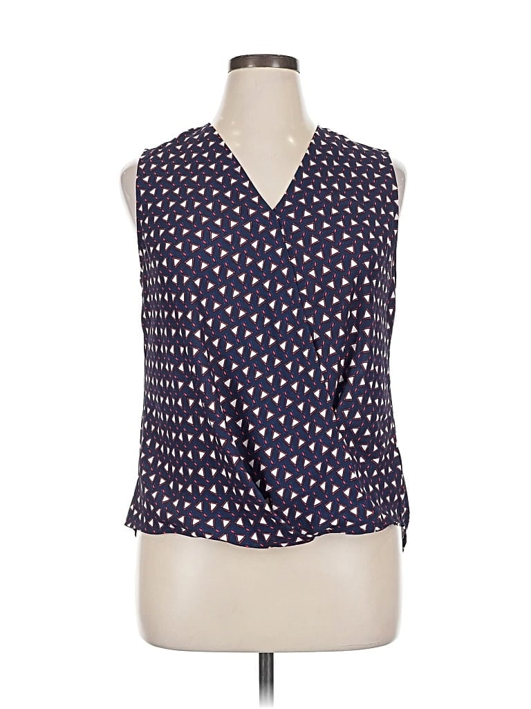 Pre-owned Carolina Belle Sleeveless Blouse In Blue