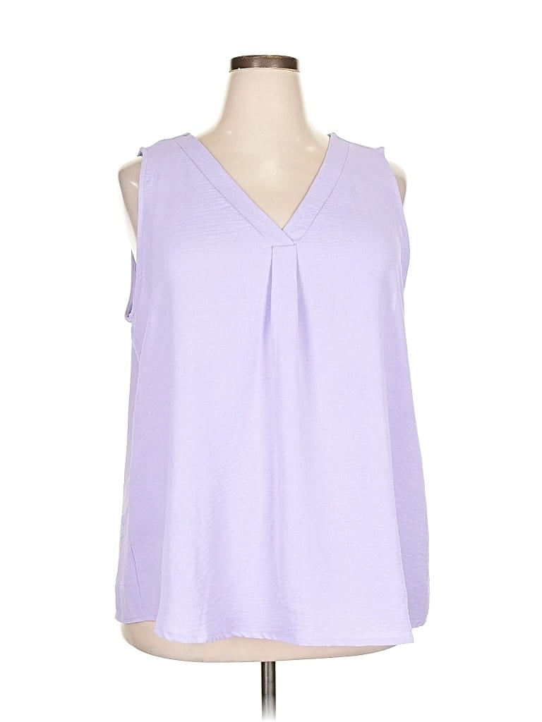 Pre-owned Andree By Unit Sleeveless Blouse In Purple