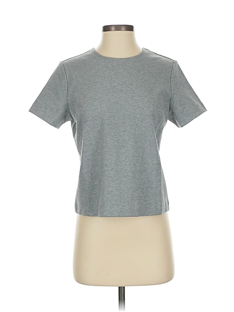 Pre-owned Everlane Short Sleeve Top Gray Crew Neck Tops