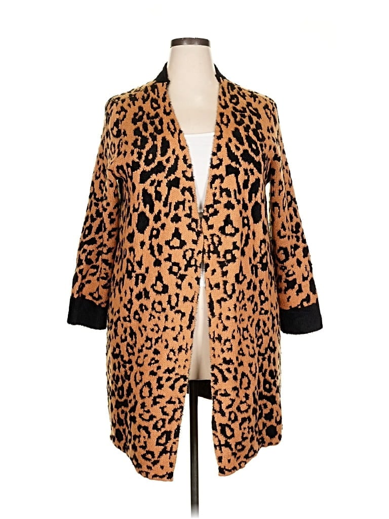 Pre-owned 1.state Cardigan Sweater In Brown