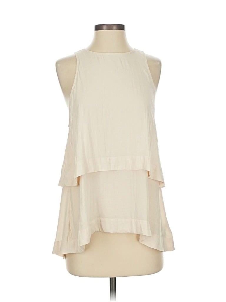 Pre-owned Free People Sleeveless Blouse In White