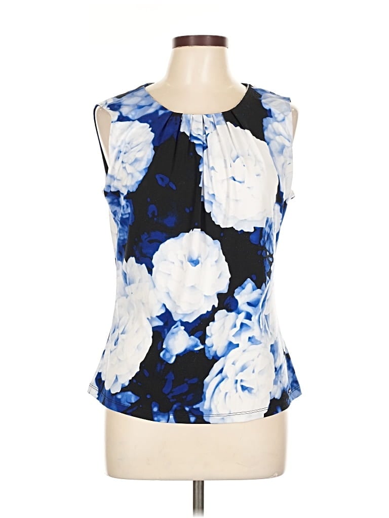 Pre-owned Calvin Klein Sleeveless Blouse In Blue