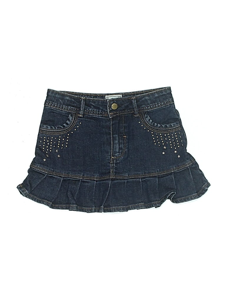 Pre-owned Assorted Brands Kids' Denim Skirt In Blue