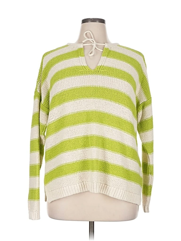 Pre-owned Lands' End Pullover Sweater In Green