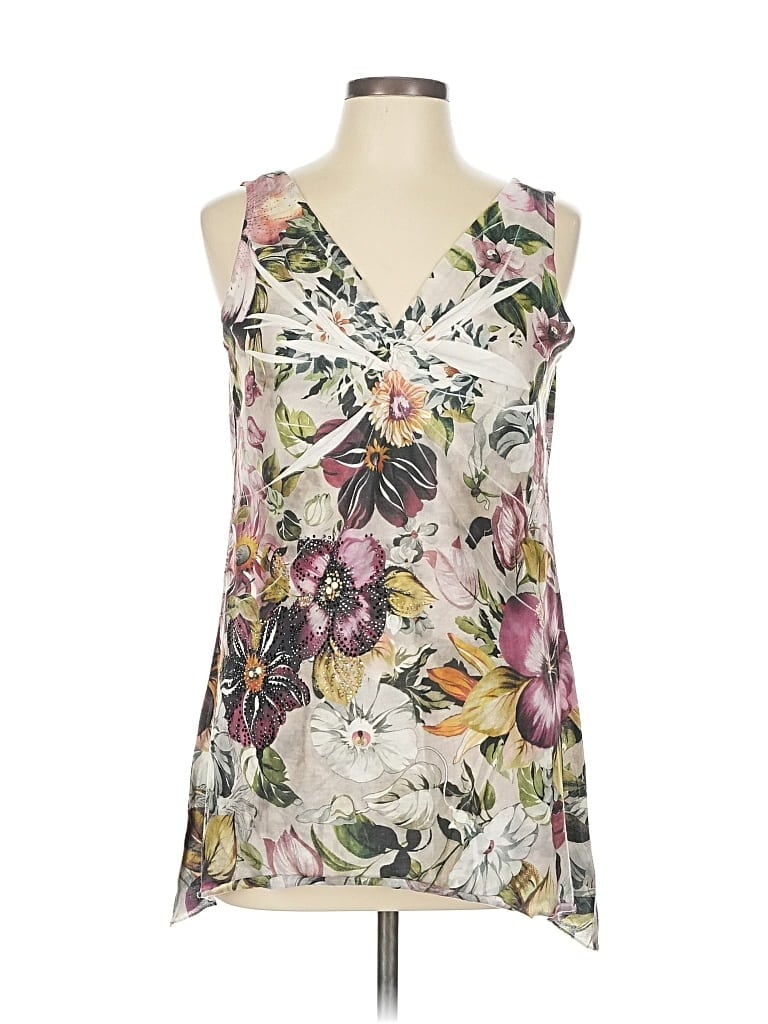 Pre-owned Dressbarn Sleeveless Blouse In White