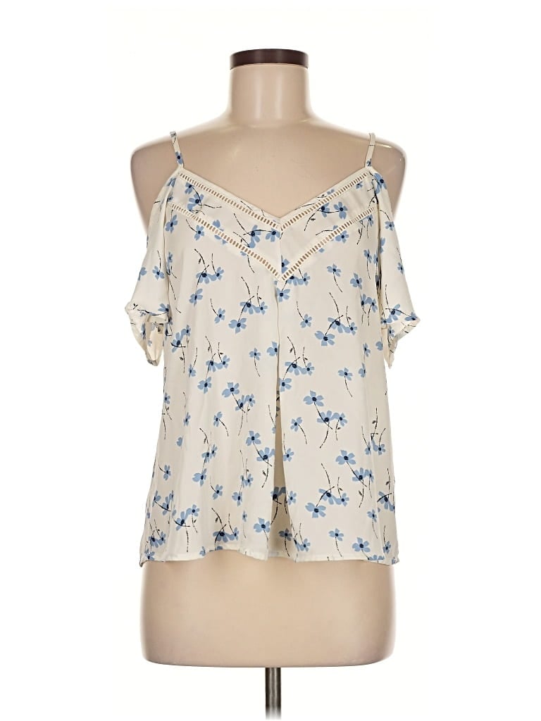 Pre-owned Sienna Sky Sleeveless Blouse In White