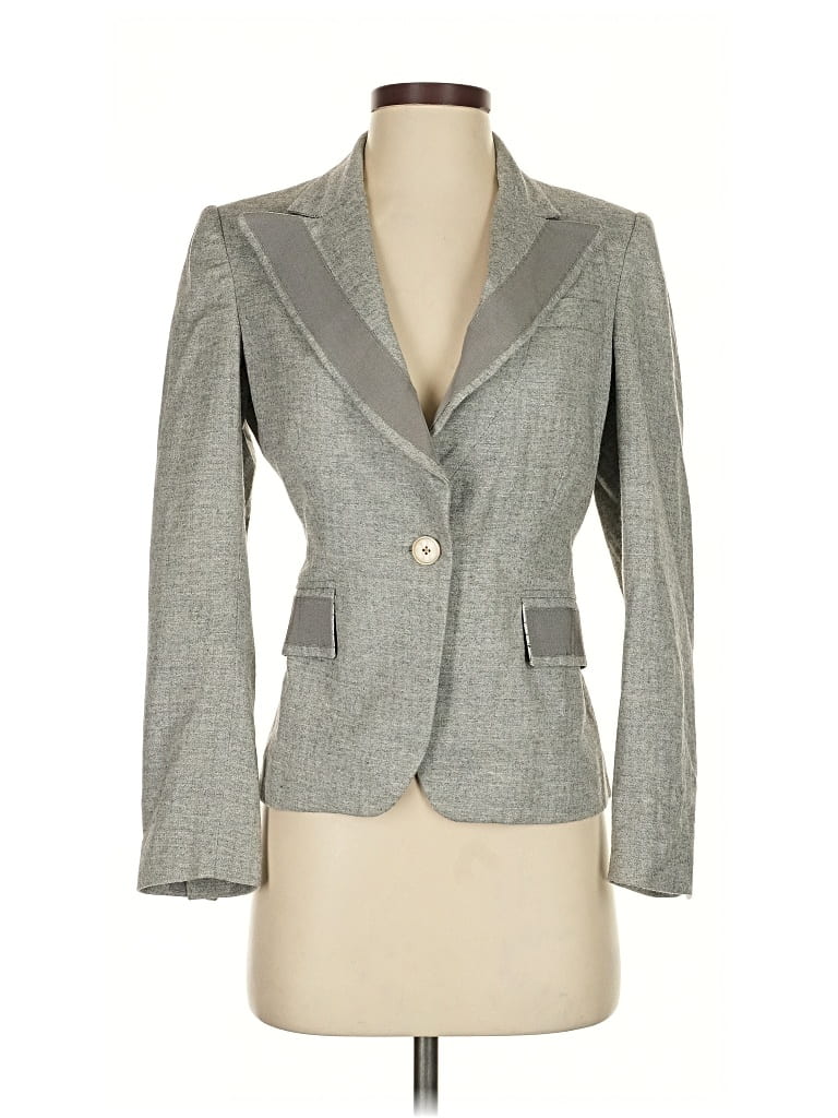 Pre-owned Carolina Herrera Blazer Jacket In Gray