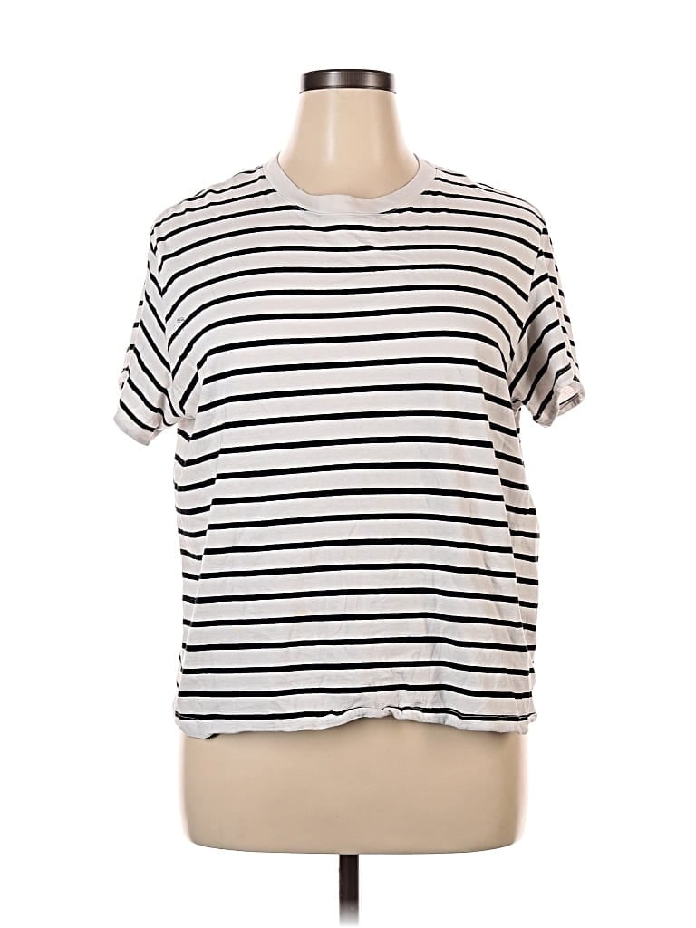 Pre-owned H&m Short Sleeve T-shirt In White