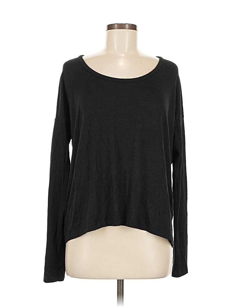 Pre-owned Rag & Bone Long Sleeve Top Black Scoop Neck Tops