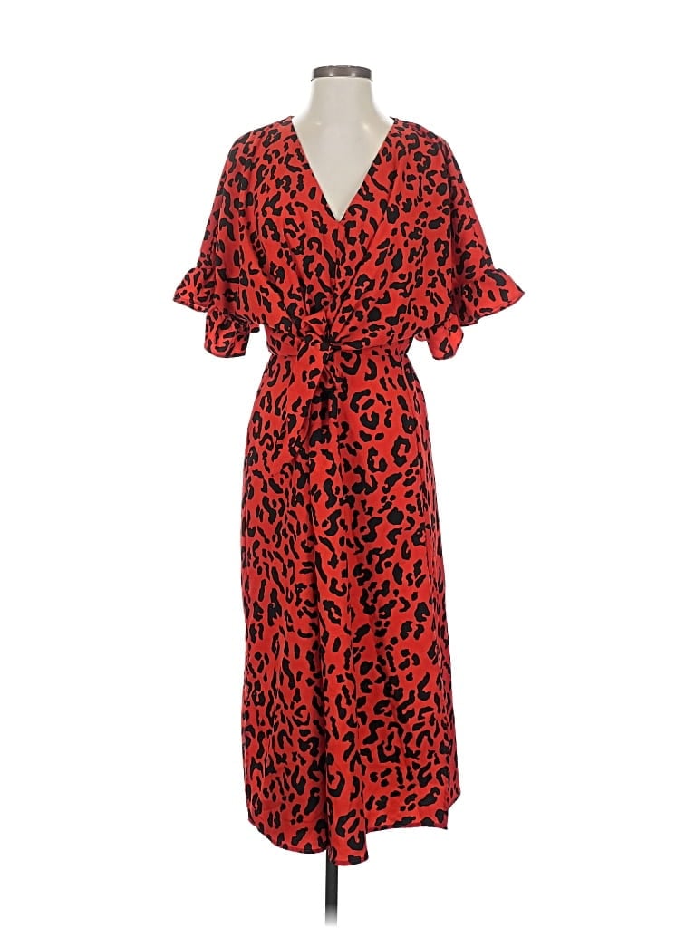 Pre-owned Who What Wear Casual Dress In Red