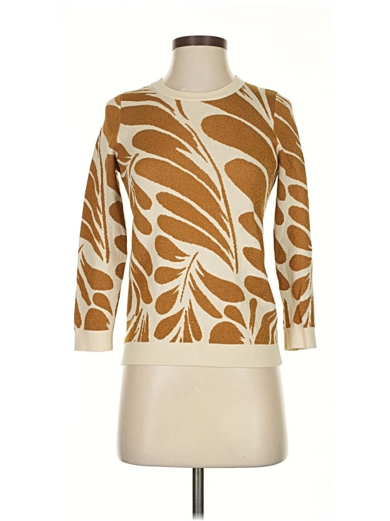 Pre-owned Ann Taylor Pullover Sweater In Gold