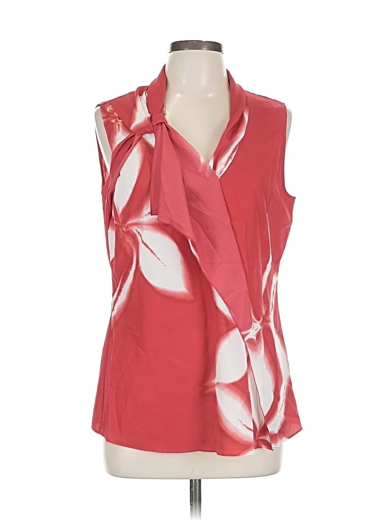 Pre-owned T Tahari Sleeveless Blouse In Red