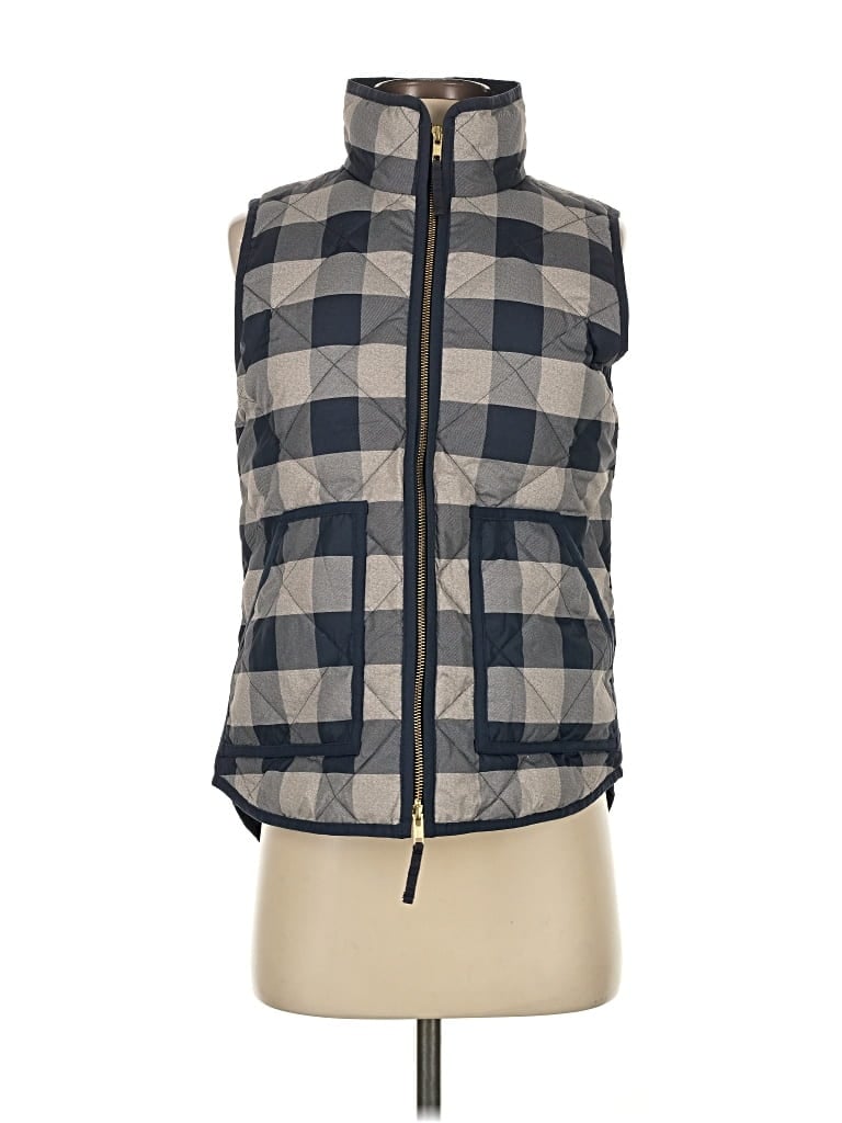 Pre-owned J.crew Factory Store Vest In Gray