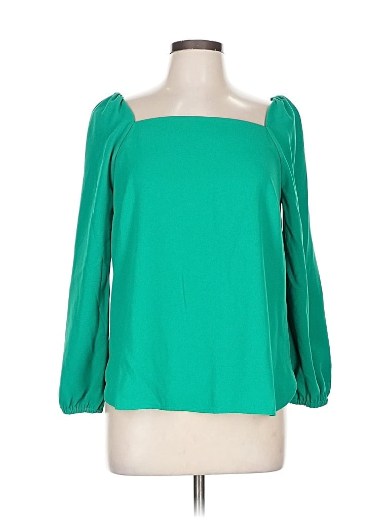 Pre-owned J.crew 365 3/4 Sleeve Blouse In Green