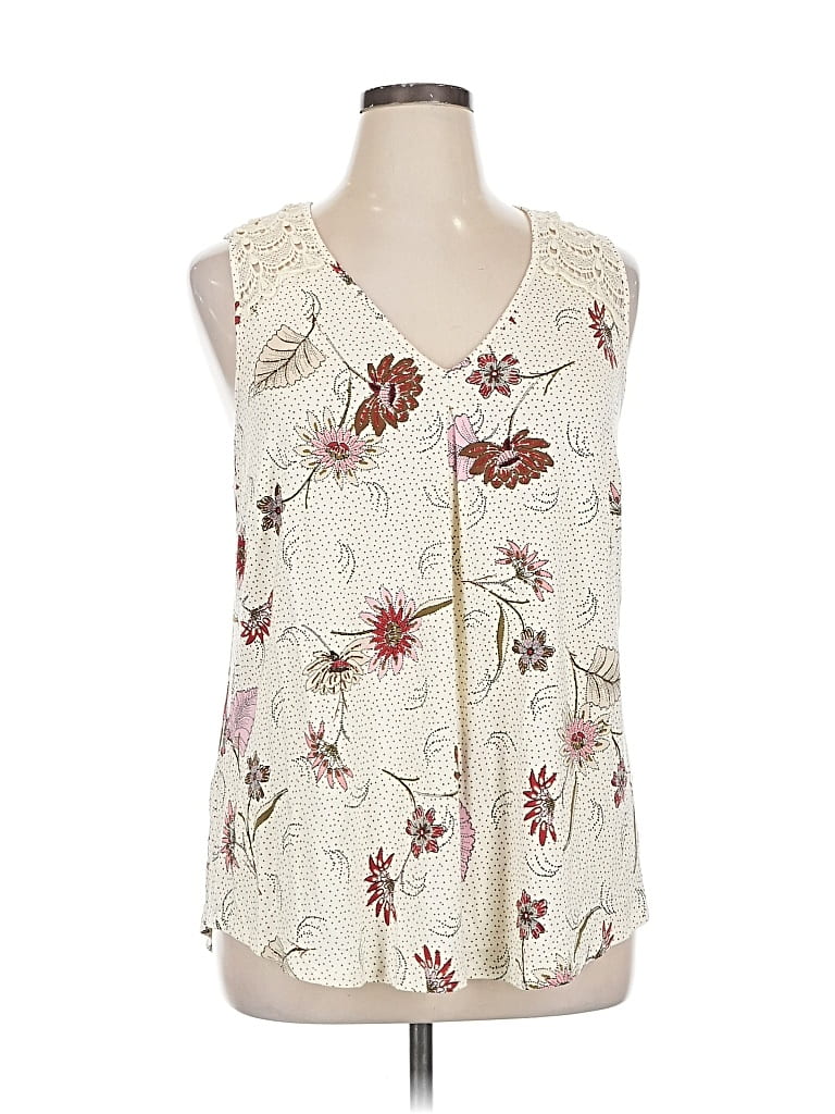 Pre-owned Daniel Rainn Sleeveless Blouse In White