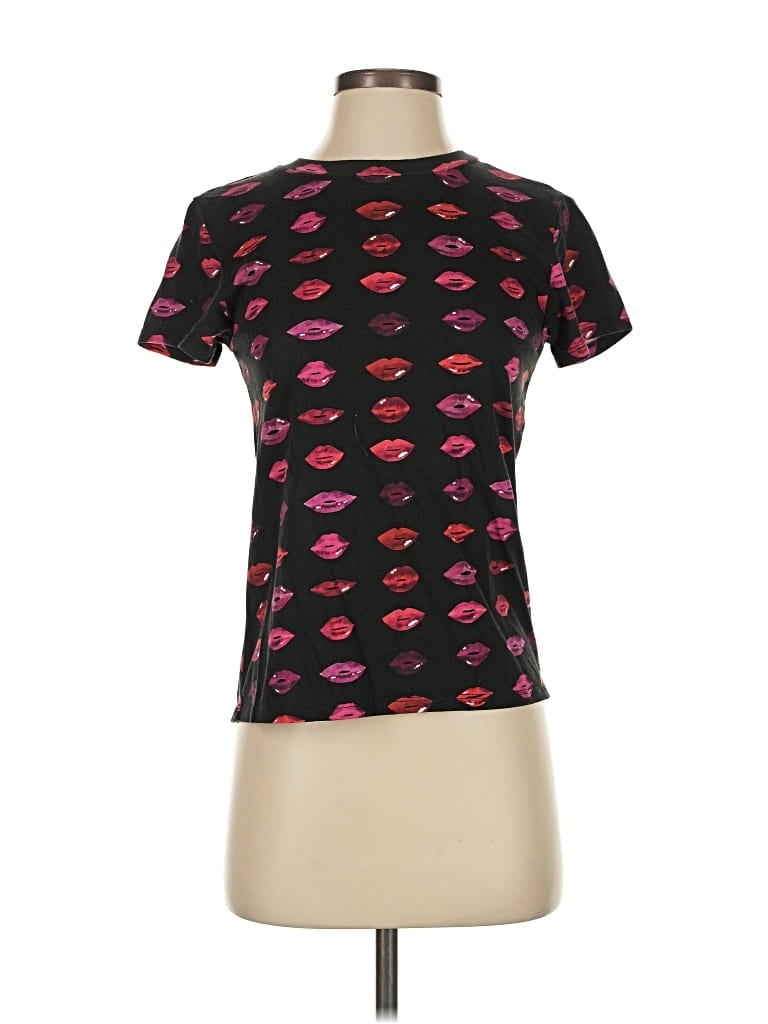 Pre-owned Pam & Gela Short Sleeve T-shirt In Black