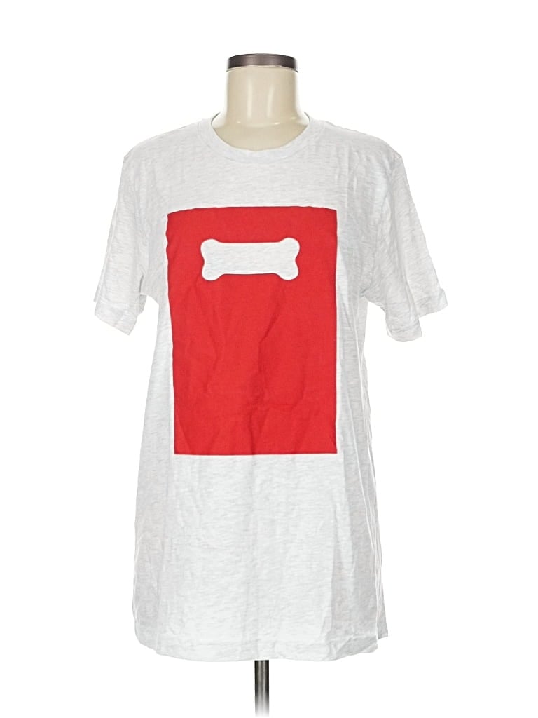 Pre-owned Canvas Short Sleeve T-shirt In Silver