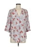 Torrid 100% Rayon Floral Gray 3/4 Sleeve Blouse Size Med Plus (00) - photo 1