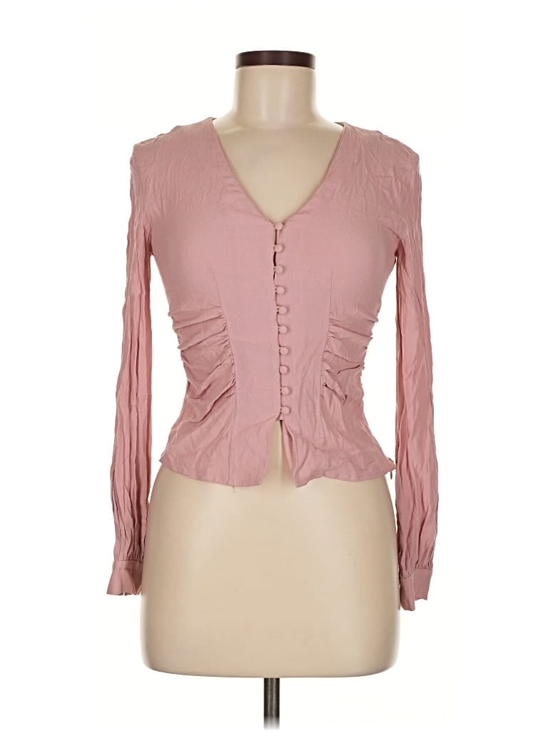 Pre-owned Los Angeles Atelier & Other Stories Long Sleeve Blouse In Pink