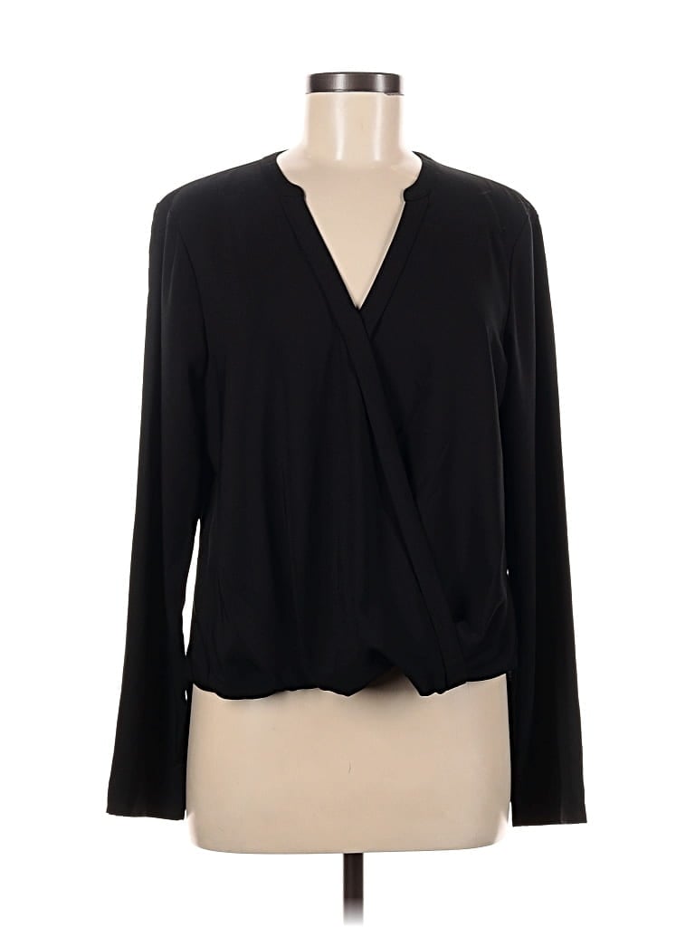 Pre-owned Remade Long Sleeve Blouse In Black