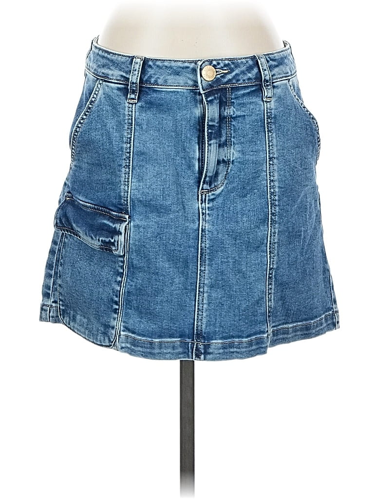 Pre-owned Kut From The Kloth Denim Skirt In Blue