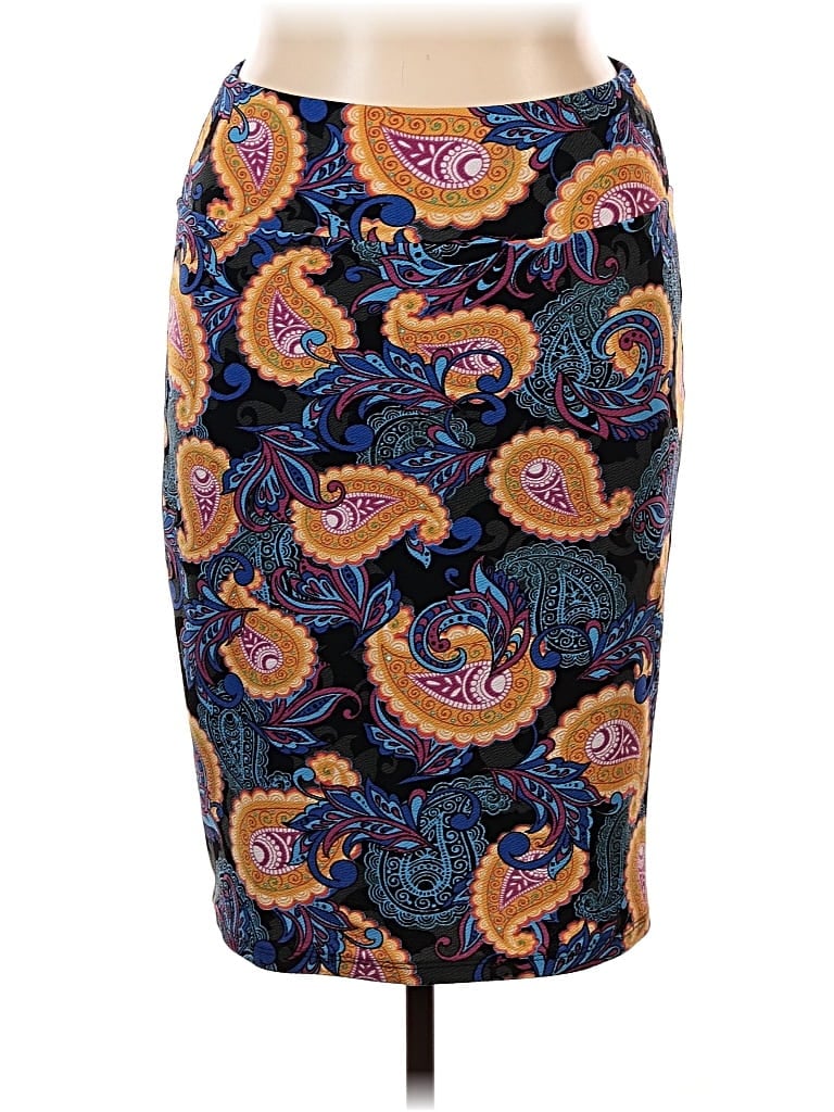Pre-owned Lularoe Formal Skirt In Blue