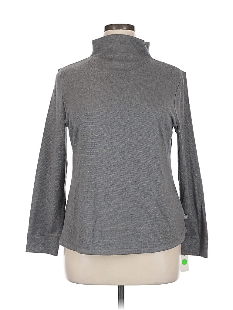 Pre-owned T By Talbots Turtleneck Sweater In Gray