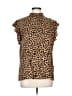ee:some Animal Print Brown Sleeveless Blouse Size L - photo 1