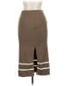 Endless Blu Chevron-herringbone Brown Casual Skirt Size L - photo 2