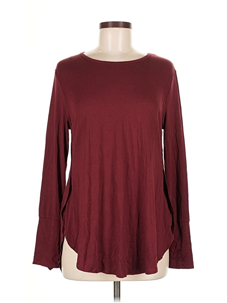 Pre-owned Tasc Long Sleeve T-shirt In Burgundy