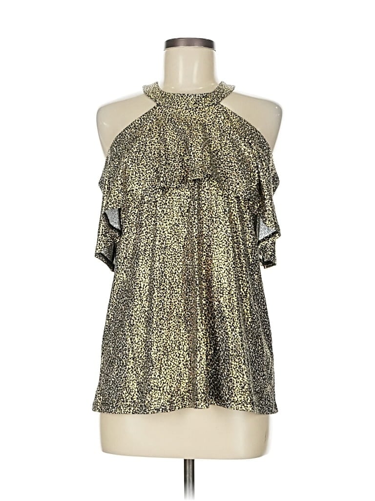 Pre-owned Michael Michael Kors Sleeveless Blouse In Gold