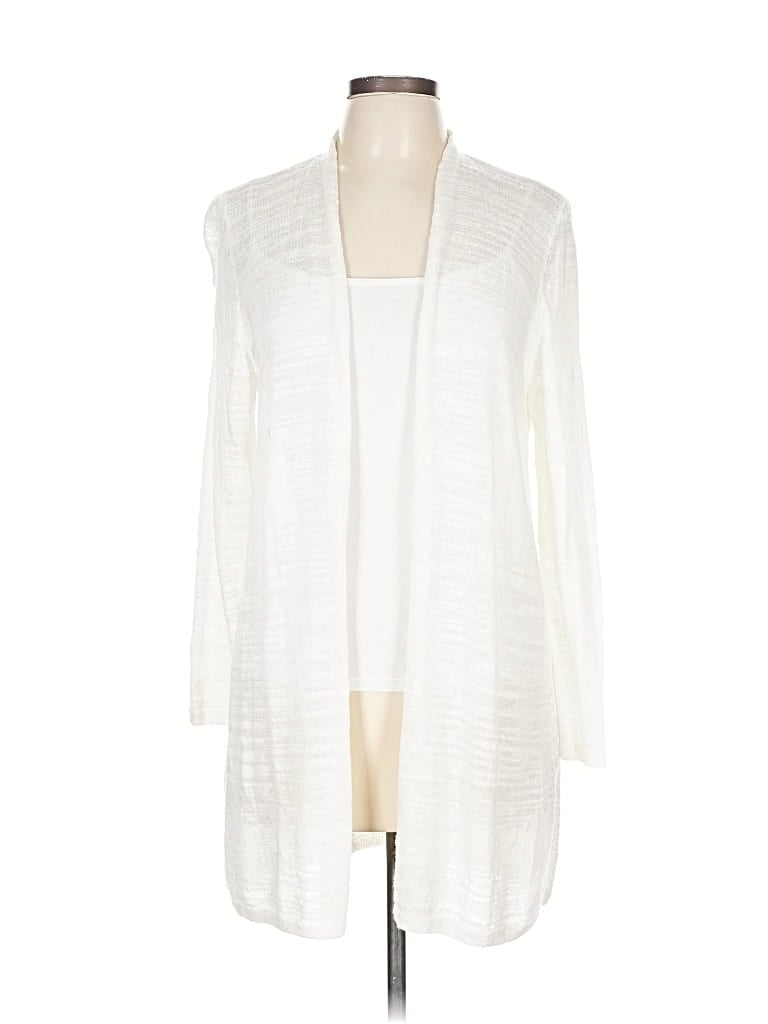 Pre-owned Nic + Zoe Cardigan Sweater In White