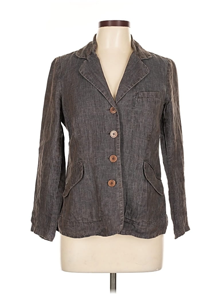 Pre-owned Eileen Fisher Blazer Jacket In Gray