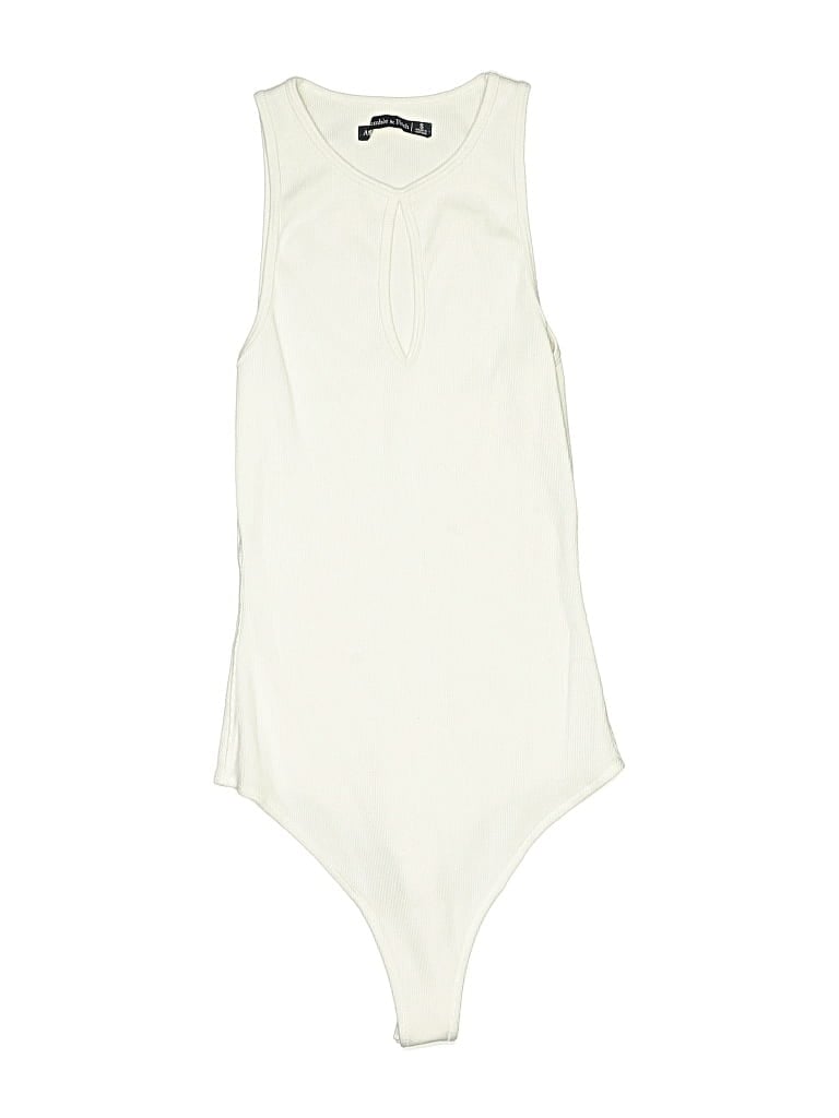 Pre-owned Abercrombie & Fitch Bodysuit In White