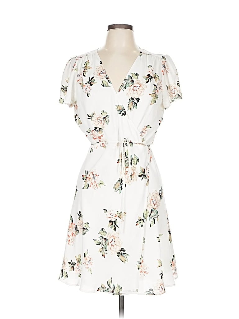 Pre-owned Design Lab Lord & Taylor Casual Dress In White