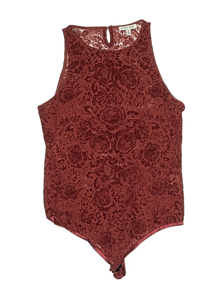 Pre-owned Ronny Kobo Bodysuit In Burgundy