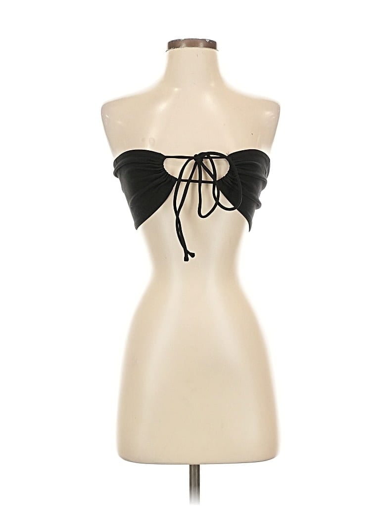 Pre-owned Sun-deh Tube Top Black Strapless Neckline Tops