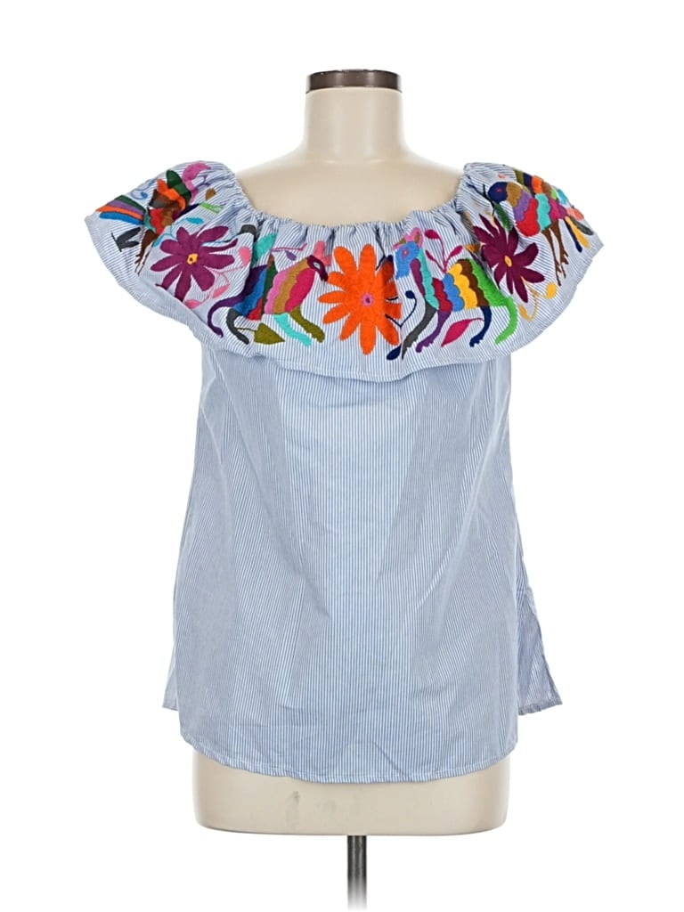 Pre-owned Assorted Brands Sleeveless Blouse In Blue