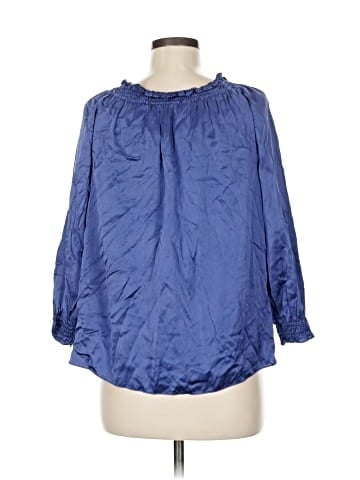 Lafayette 148 New York 3/4 Sleeve Silk Top (view 2)