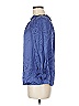 Lafayette 148 New York 100% Silk Blue Purple 3/4 Sleeve Silk Top Size M - photo 5