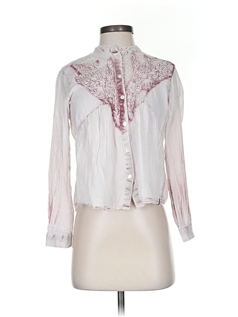 Pre-owned Esprit Long Sleeve Blouse In White