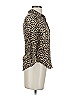 L'Agence 100% Viscose Animal Print Brown 3/4 Sleeve Button-Down Shirt Size XS (0) - photo 4