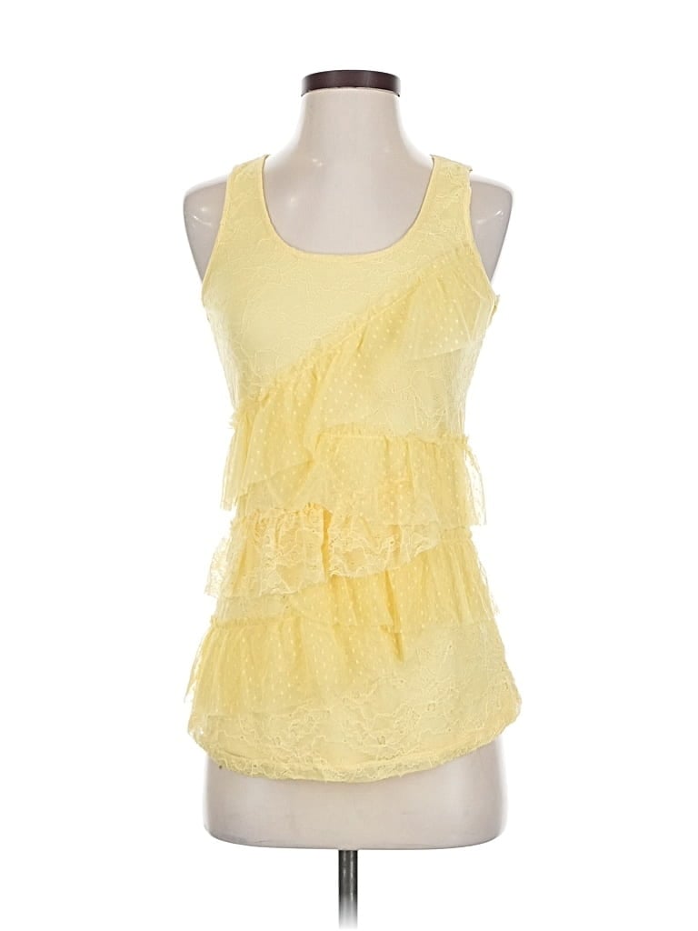 Pre-owned Maurices Sleeveless Top Yellow Halter Neckline Tops