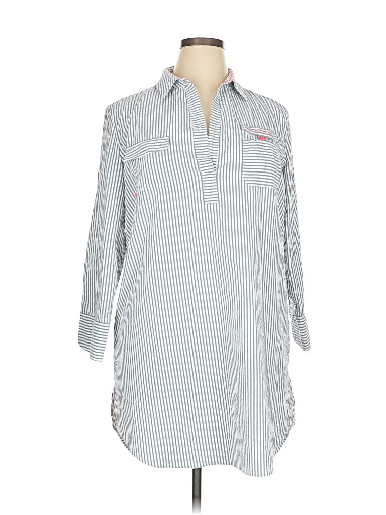 Pre-owned Vineyard Vines Performance 3/4 Sleeve Button Down Shirt In Gray