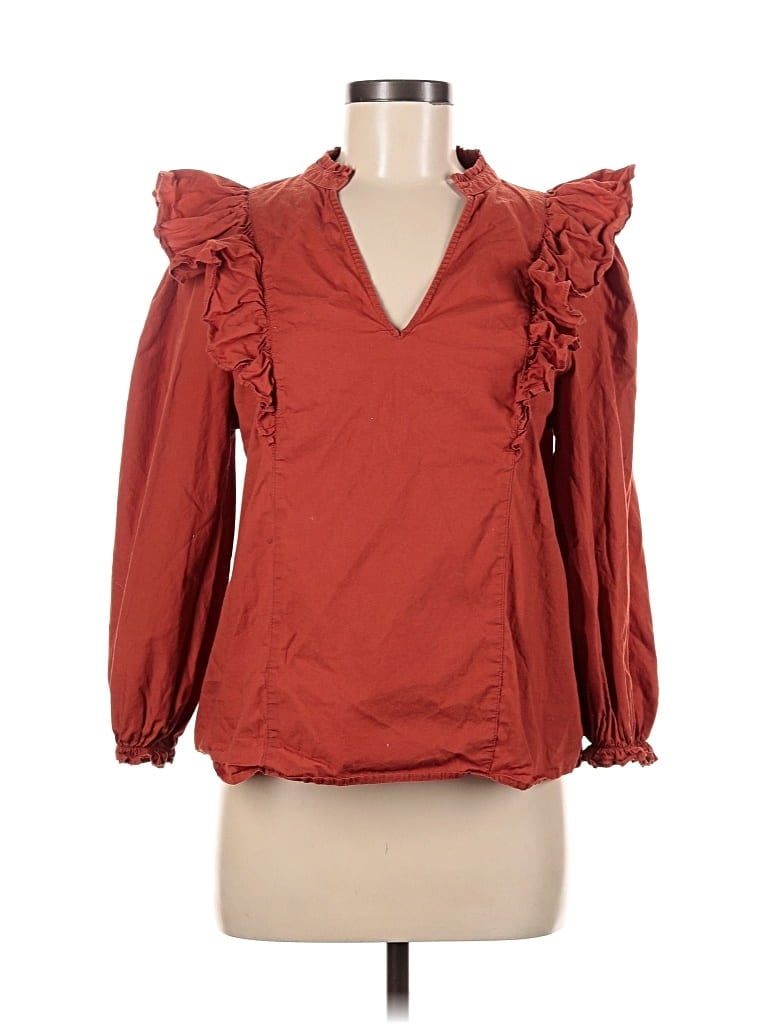 Pre-owned Sugarlips 3/4 Sleeve Blouse In Red