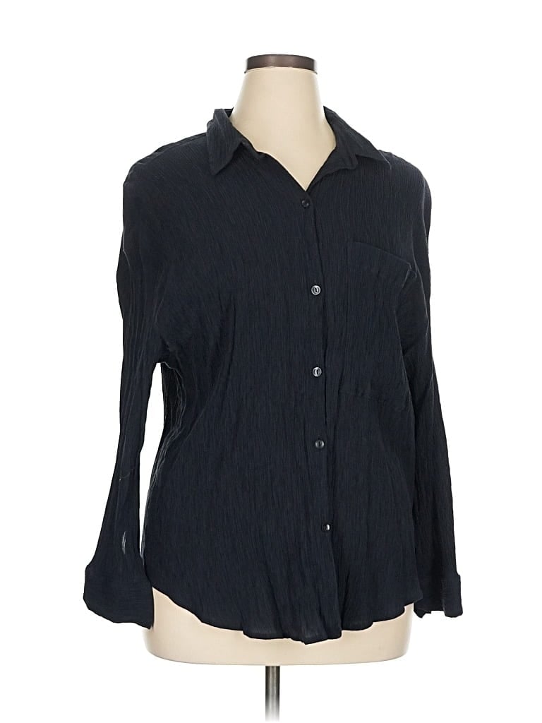 Pre-owned Abercrombie & Fitch Long Sleeve Blouse In Black